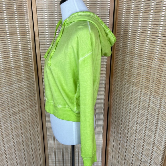 NWT Lime Green Splendid Crop Hoodie - Picture 6 of 10